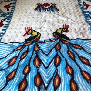 Handmade Peacock Coverlet